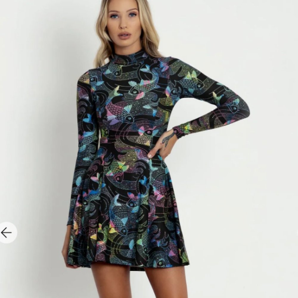 Blackmilk Rainbow Koi Fish Dress
